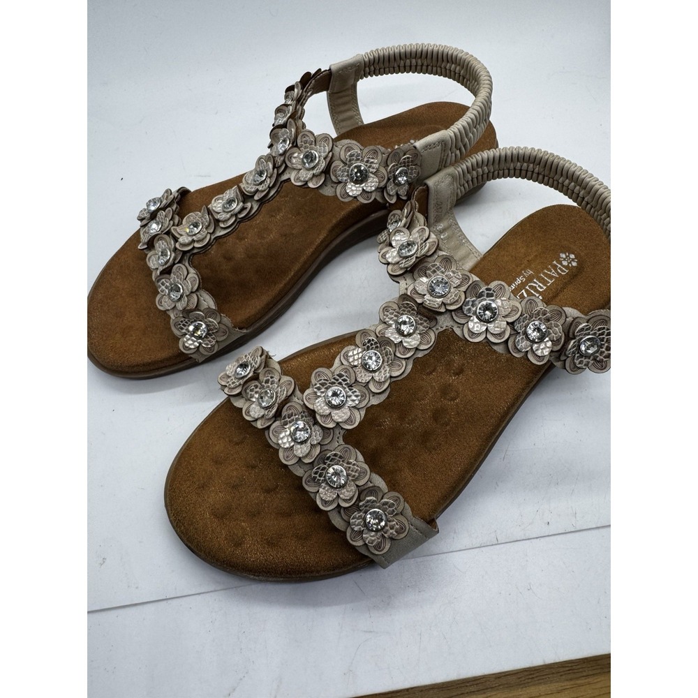 Patrizia Womens Sandals Tiabelle Brown-floral/ Flower US 6/EU 37 EUC SB22